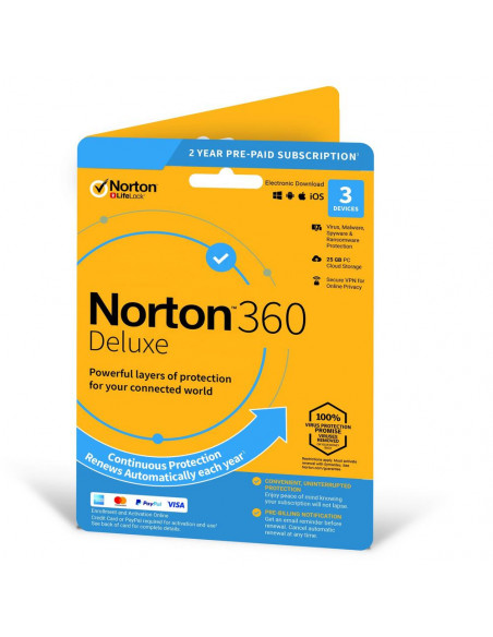 ANTIVIRUS NORTON 360 DELUXE 1 AÑO 3 DISPOSITIVOS