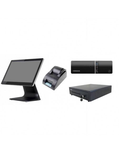 ORDENADOR TPV TACTIL 15 6  COMPLETO 4GB SSD120 W10