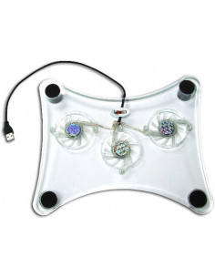 BASE REFRIGERADORA TRIPLE VENTILADOR METACRILATO