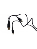 CABLE USB TIPO A(DOBLE) A MINI USB