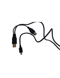 CABLE USB TIPO A DOBLE  A MINI USB