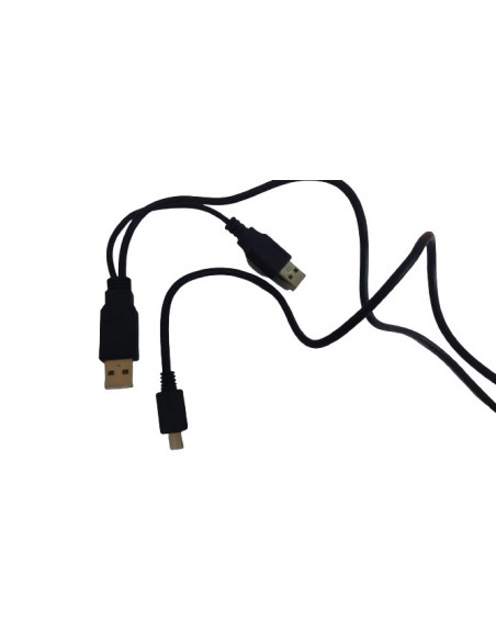 CABLE USB TIPO A DOBLE  A MINI USB