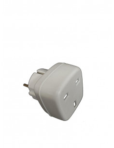 ADAPTADOR ENCHUFE AMERICANO A EUROPEO BLANCO