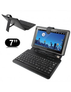 FUNDA CON TECLADO TABLET 7  SATYCON NEGRA