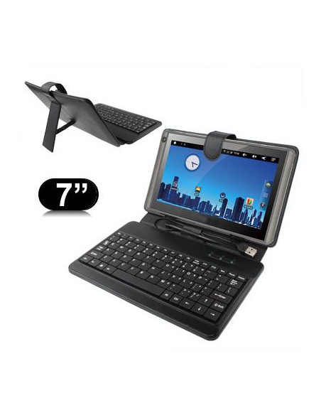 FUNDA CON TECLADO TABLET 7  SATYCON NEGRA