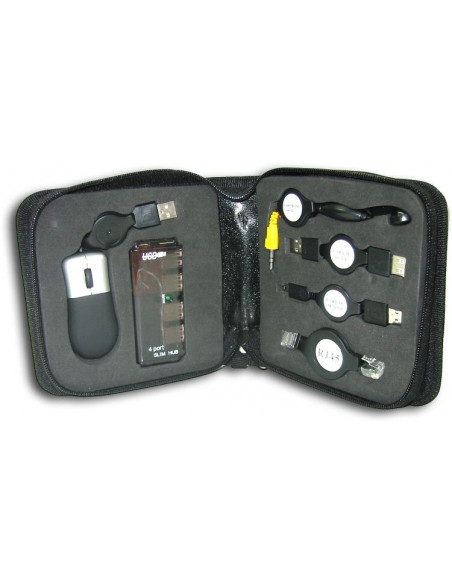 ESTUCHE KIT USB MULTIUSOS CABLE  RATON HUB SATYCON