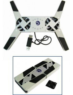 BASE REFRIGERADORA AJUSTABLE DOBLE VENT  BLANCA