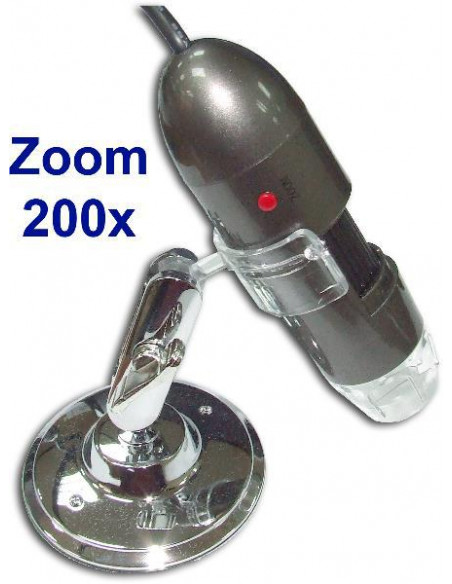 MICROSCOPIO DIGITAL USB 2 0Mpx ZOOM 200x US-202