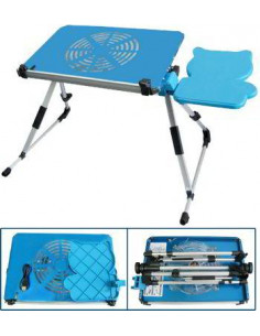 MESA SOPORTE ELEVADOR DE PORTATIL REFRIGERADA AZUL