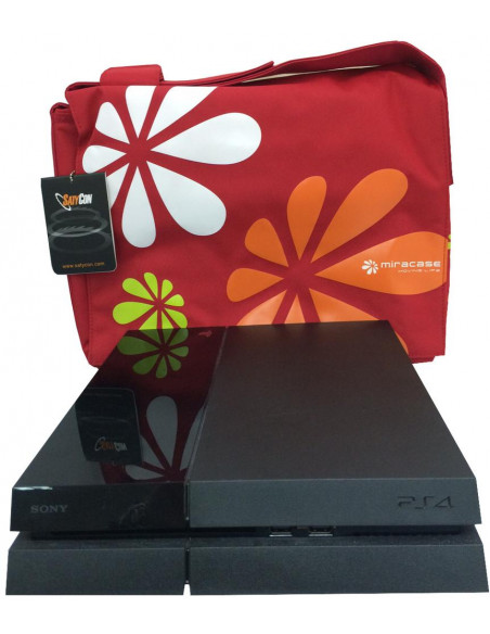 MALETIN CONSOLA PS4 PLAYSTATION4 DISEÑO 15 6  ROJO