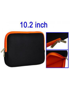 FUNDA ACOLCHADA PORTATIL 10 2  NEGRO/NARANJA