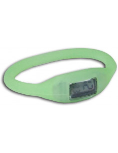 PULSERA RELOJ IONES SILICONA COLOR VERDE FLUORESCE