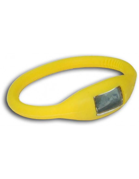 PULSERA RELOJ IONES SILICONA COLOR AMARIL