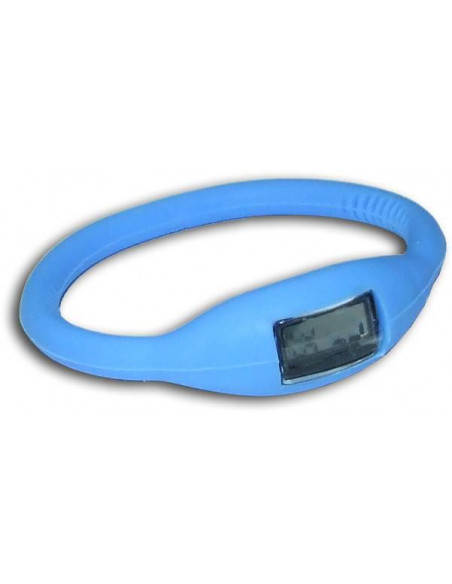 PULSERA RELOJ IONES SILICONA COLOR AZUL