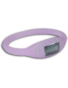 PULSERA RELOJ IONES SILICONA COLOR MORADO
