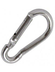 LLAVERO MOSQUETON ALUMINIO PLATEADO 67x35x6 6mm