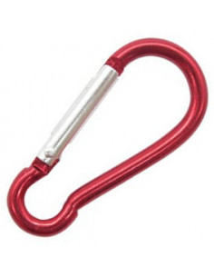 LLAVERO MOSQUETON ALUMINIO ROSA 40x21x4mm