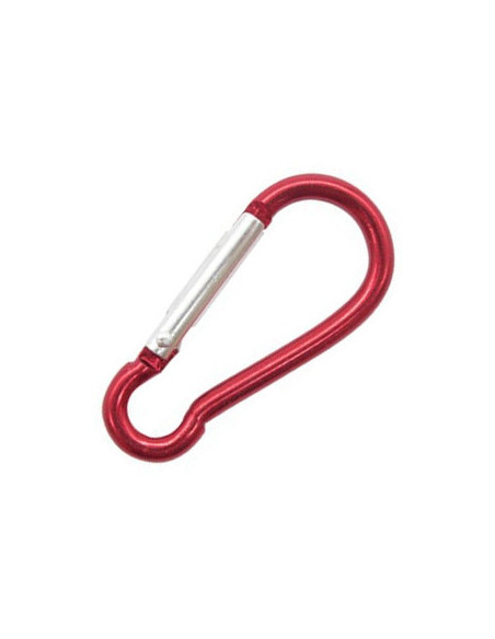 LLAVERO MOSQUETON ALUMINIO ROSA 40x21x4mm