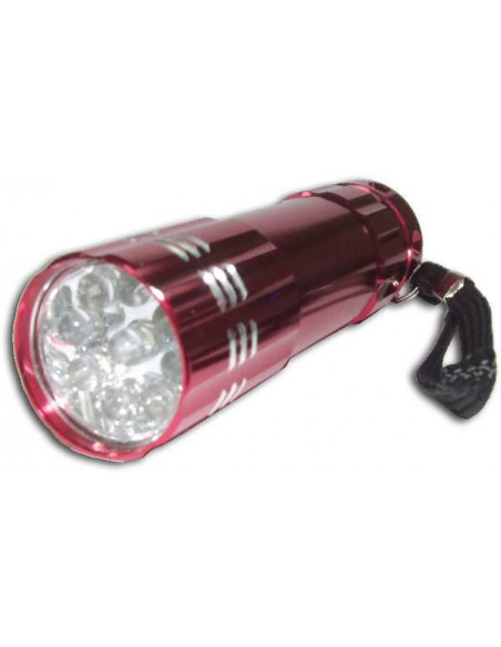 MINI LINTERNA ROJA DE 9 LEDS SATYCON