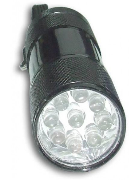 MINI LINTERNA NEGRA DE 9 LEDS SATYCON