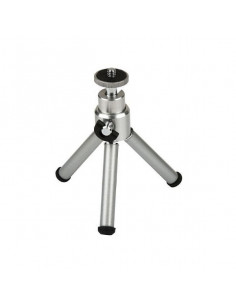 MINI TRIPODE DE VIAJE PARA CAMARA DE FOTOS PLATA