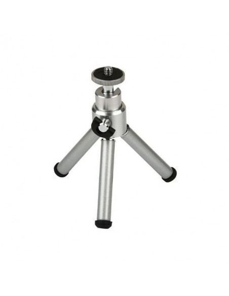 MINI TRIPODE DE VIAJE PARA CAMARA DE FOTOS PLATA