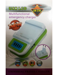CARGADOR BATERIAS UNIVERSAL CAMARAS FOTOS LCD H278
