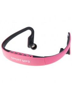 REPRODUCTOR AURICULAR MP3 SPORT ROSA MICROSD