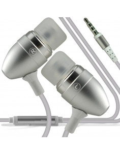 AURICULARES MANOS LIBRES ANDROID PS4 JACK PLATA