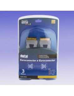 CABLE EUROCONECTOR MACHO/MACHO 3M CON BAÑO