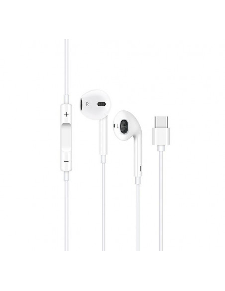 AURICULARES MANOS LIBRES HF TIPO-C USB-C BLANCOS