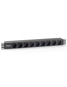 REGLETA RACK 1U 19  PDU 9 TOMAS EQUIP NEGRO SIN IN