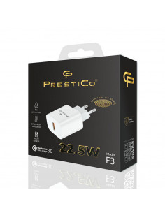 CARGADOR PRESTICO F3 USB-A QC 3 0 22 5W BLANCO