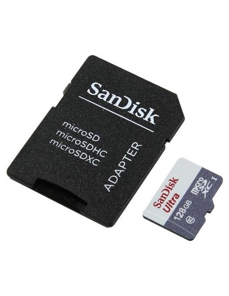 TARJETA MICROSD SANDISK ULTRA 128GB C10 CON ADAPT 