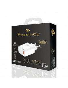 CARGADOR PRESTICO F3A USB-A QC 3 0 22 5W BLANCO