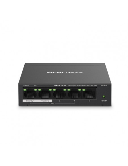 SWITCH MERCUSYS GIGABIT ETHERNET DE 5 PUERTOS POE