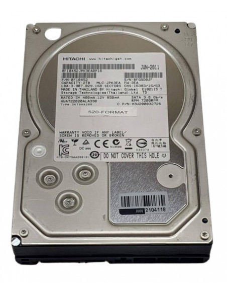 DISCO DURO 3 5  SATA3 HUA722020ALA330 HITACHI 2TB 