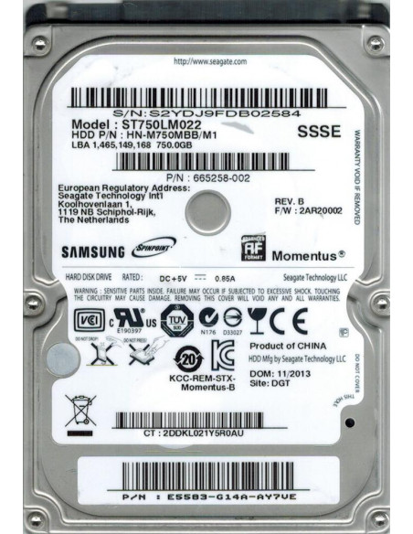 DISCO DURO 3 5  SATA  SAMSUNG 2TB HD204UI USADO
