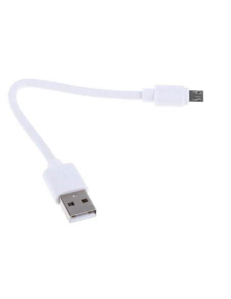 CABLE DATOS Y CARGA USB A MICRO USB BLANCOPLANO