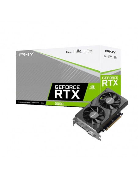 TARJETA GRAFICA PNY RTX 3050 DUAL HDMI DVI DP 6GB