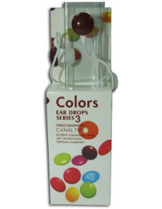 AURICULARES 3 5  MP3/MP4 COLORS SERIES 3 MARRON/BL