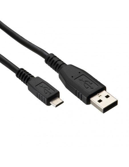 CABLE DATOS Y CARGA USB A MICRO USB 1 5M NEGRO