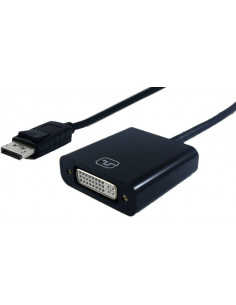 ADAPTADOR DISPLAYPORT MACHO A DVI-D HEMBRA NEGRO