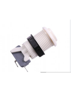 BOTON PULSADOR REDONDO ARCADE BLANCO
