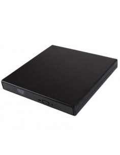 GRABADORA DE DVD USB EXTERNA NEGRA PORTÁTIL