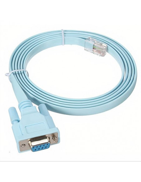 CABLE DE CONSOLA CISCO RJ45 A DB9 RS232 AZUL
