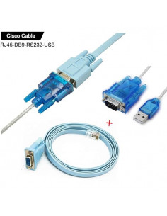 CABLE DE CONSOLA CISCO RJ45 RS232 Y ADAPATADOR USB