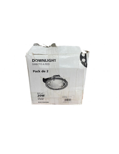 SET 2 DOWNLIGHTS 6  E-27 2*20W BRICOLUX