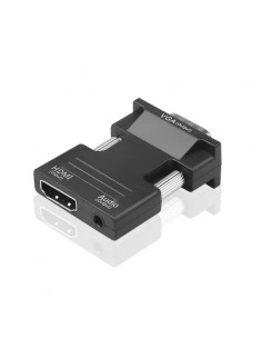 ADAPTADOR HDMI A VGA   AUDIO HDMI2VGA COMPACTO NEG
