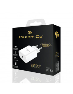CARGADOR PRESTICO F15  USB-C 30W PD BLANCO